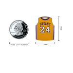 Load image into Gallery viewer, measurements of mamba jersey pet id tag
