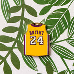 Load image into Gallery viewer, mamba lakers jersey pet id tag on floral background
