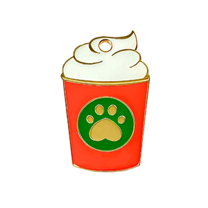Pup Cup Starbucks Inspired Puppuccino Cup Pet ID Tag Keychain Charm