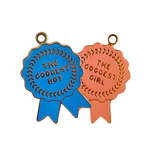 Load image into Gallery viewer, cute goodest boy and girl pet id collar tags for dogs and cats
