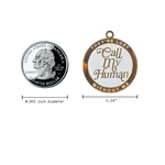 Load image into Gallery viewer, Call My Human They&#39;re Lost Without Me Lost Dog Enamel Pet Tag Measurements
