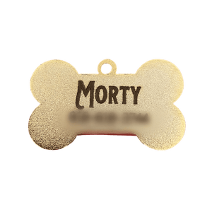 Cartiarf Bone Shape Jewelry Enamel Pet Tag with Laser Engraving