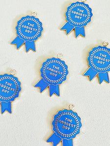 Goodest Boy Award Ribbon Pet ID Tag for dogs puppy cat collars