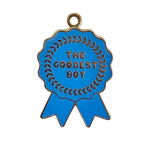 Cute Kawaii Funny Goodest Boy Ribbon Award Durable Pet Tag