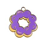 Load image into Gallery viewer, Mochi Donut dog tag pet tag in purple yam Ube color 
