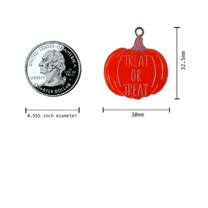 cute halloween pumpkin dog pet ID tag measures approx 30x32.5mm