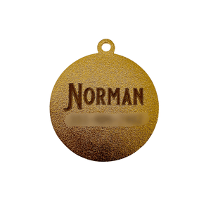 Round Enamel Pin Lost Dog Pet Tags Laser Engraving