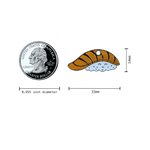 Load image into Gallery viewer, KAWAII SUSHI BABY NIGIRI ENAMEL PET TAG MEASUREMENTS
