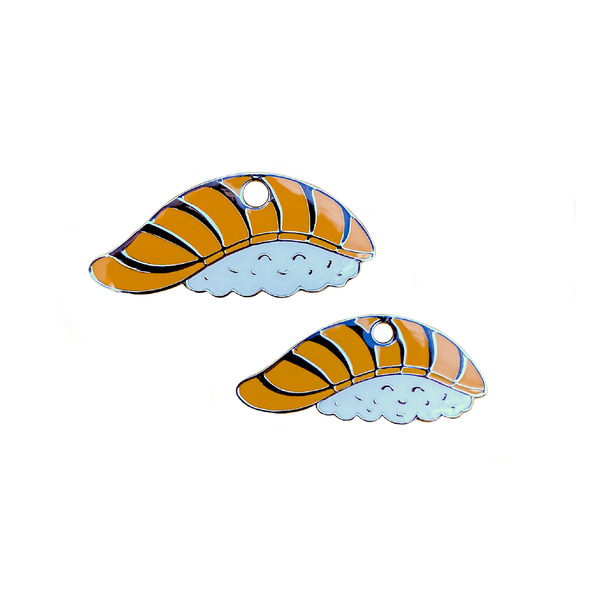 KAWAII SUSHI NIGIRI ENAMEL PET TAG IN TWO SIZES