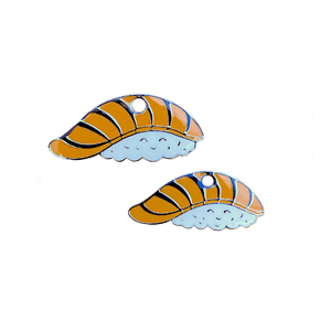 KAWAII SUSHI NIGIRI ENAMEL PET TAG IN TWO SIZES